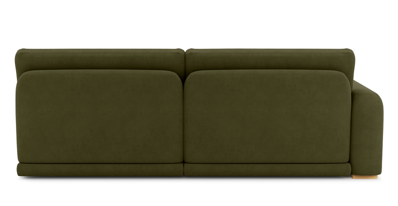 Carle 3-seater with left armrest and Ottoman - velvet