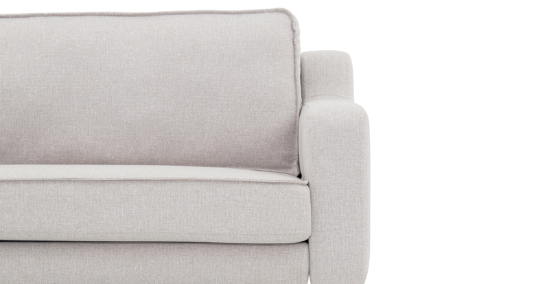 Klem Slim 3-Sitzer Sofa Groß Zylindrisch Holzbein - Gewebe