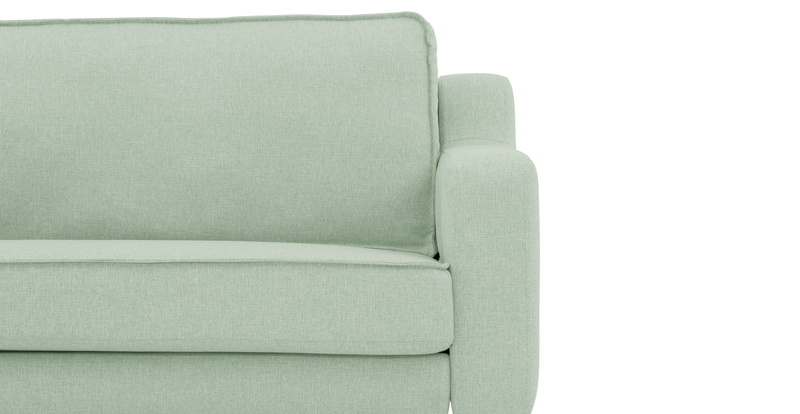 Klem Slim 3-Sitzer Sofa Groß Zylindrisch Holzbein - Gewebe
