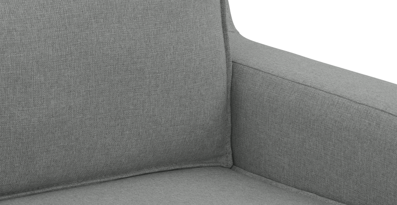 Klem Slim 4-Sitzer Sofa Zylindrisch Holzbein - Gewebe