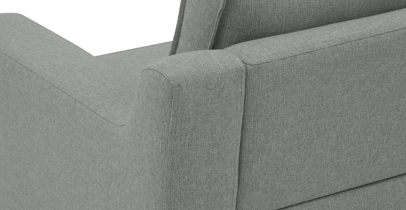 Klem Slim 4-Sitzer Sofa Zylindrisch Holzbein - Gewebe