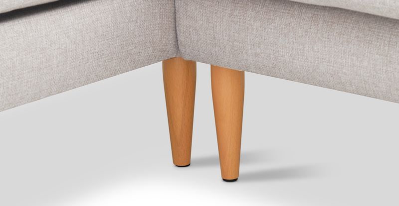 Klem Slim 365 x 334 Sectional Wooden Leg - Woven