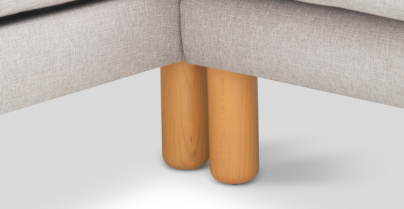 Klem 346 x 210 Sectional Cylindrical Wooden Leg - Woven