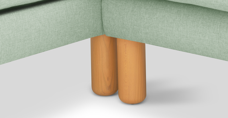 Klem Slim 266 x 171 Sectional Cylindrical Wooden Leg - Woven