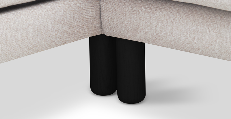 Klem 306 x 171 Sectional Cylindrical Wooden Leg - Fabric