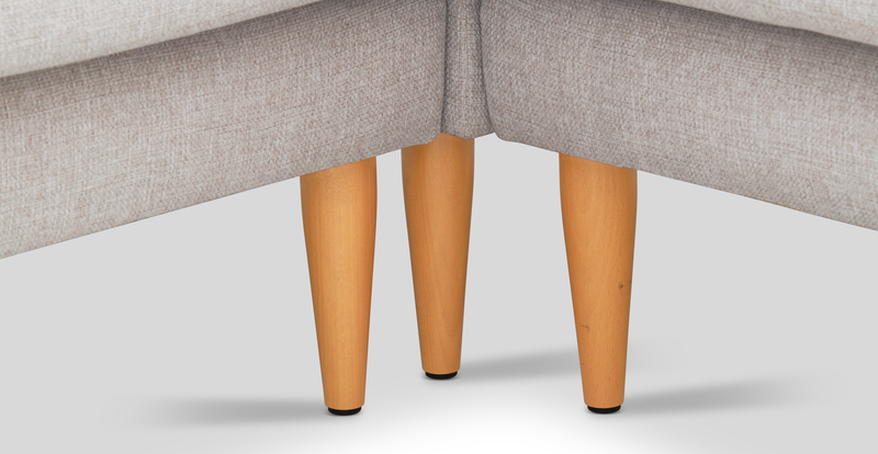 Klem 264 x 264 Sectional Wooden Leg - Woven