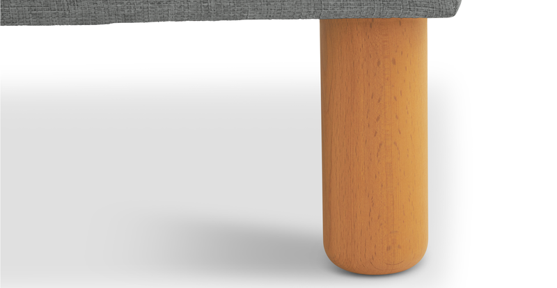 Klem Bench Cylindrical Wooden Leg - Woven