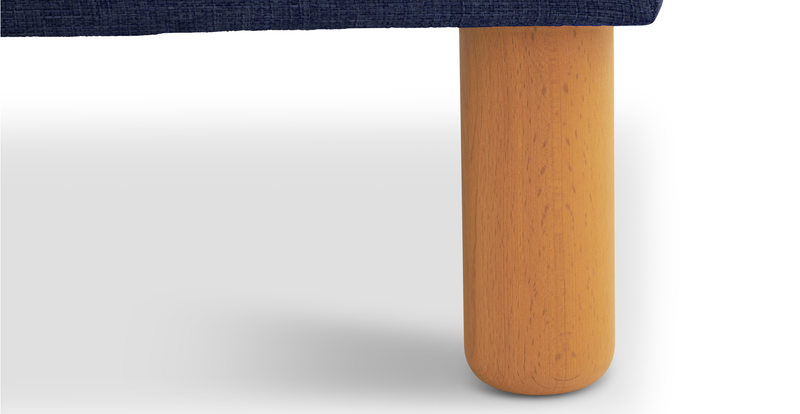 Klem Bench Cylindrical Wooden Leg - Woven