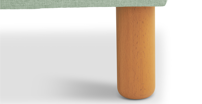 Klem Bench Cylindrical Wooden Leg - Woven