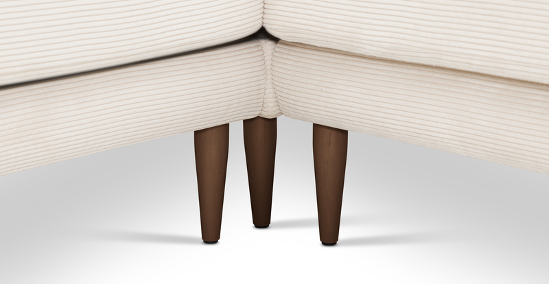 Klem Slim 231 x 231 sectional wooden leg - Cord velour