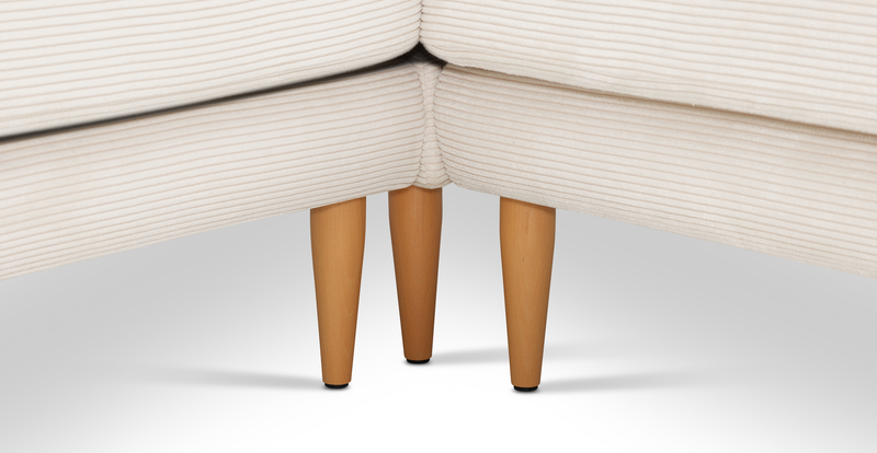 Klem Slim 231 x 231 sectional wooden leg - Cord velour