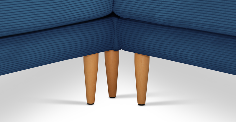 Klem Slim 231 x 231 sectional wooden leg - Cord velour