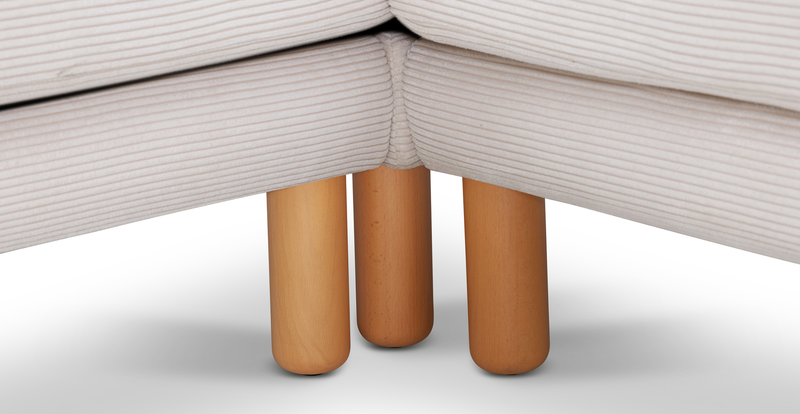 Klem Slim 231 x 231 Sectional Cylindrical Wooden leg - Cord Velours