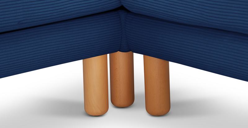 Klem Slim 231 x 231 Sectional Cylindrical Wooden leg - Cord Velours