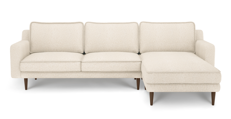 Klem Slim 266 x 171 sectional wooden leg - bouclé