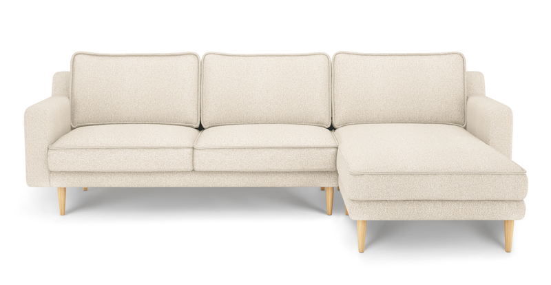 Klem Slim 266 x 171 sectional wooden leg - bouclé