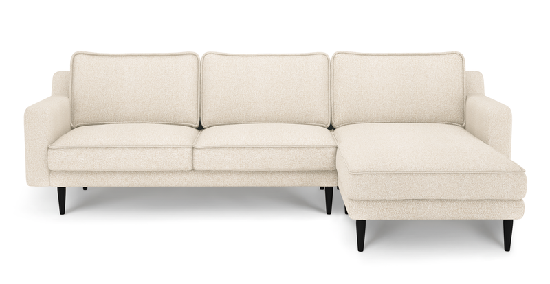 Klem Slim 266 x 171 sectional wooden leg - bouclé