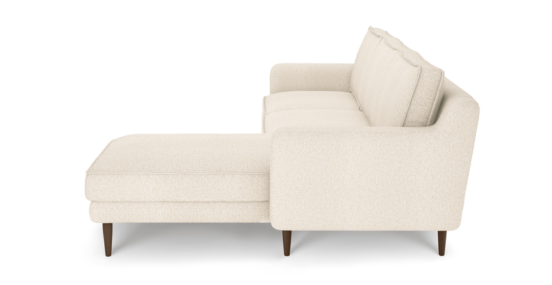 Klem Slim 266 x 171 sectional wooden leg - bouclé