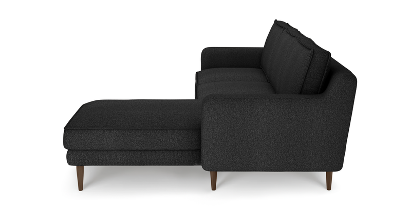 Klem Slim 266 x 171 sectional wooden leg - bouclé