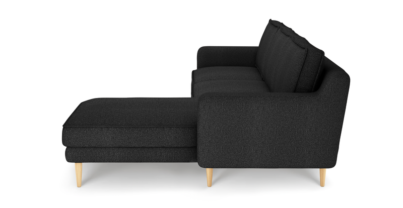 Klem Slim 266 x 171 sectional wooden leg - bouclé