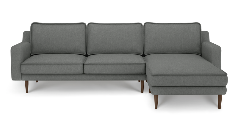 Klem Slim 266 x 171 Sectional wooden leg - Performance fabric