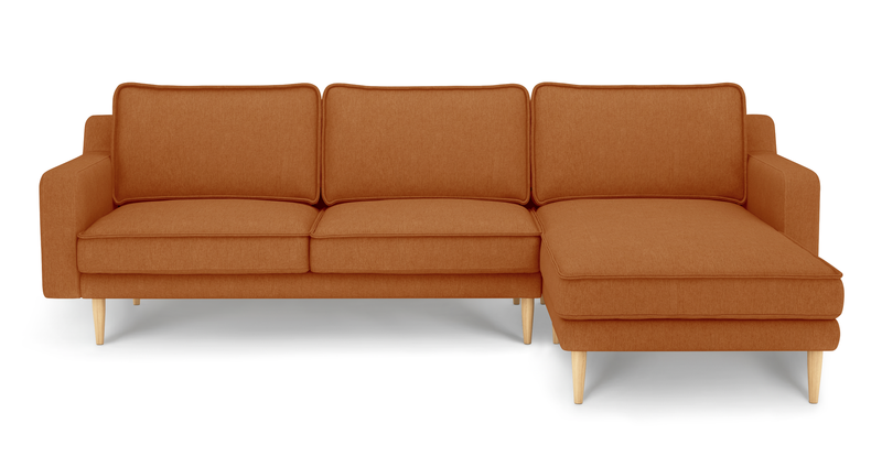 Klem Slim 266 x 171 Sectional wooden leg - Performance fabric