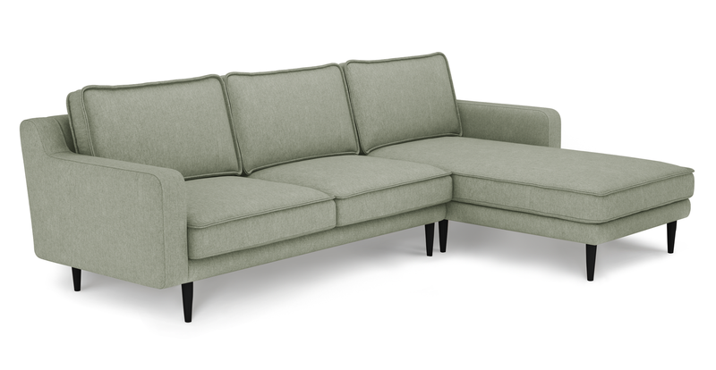 Klem Slim 266 x 171 Sectional wooden leg - Performance fabric