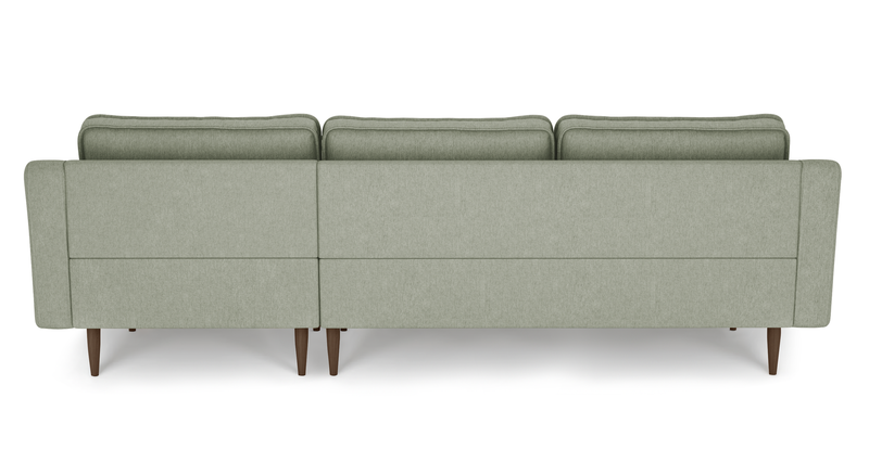 Klem Slim 266 x 171 Sectional wooden leg - Performance fabric
