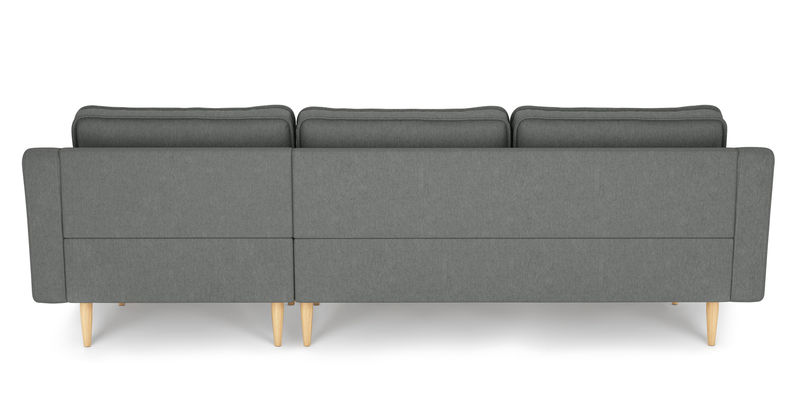 Klem Slim 266 x 171 Sectional wooden leg - Performance fabric