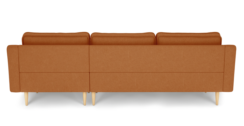 Klem Slim 266 x 171 Sectional wooden leg - Performance fabric