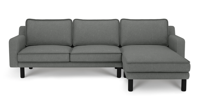 Klem Slim 266 x 171 Sektional Zylindrisch Holzbein - Performance-Stoff
