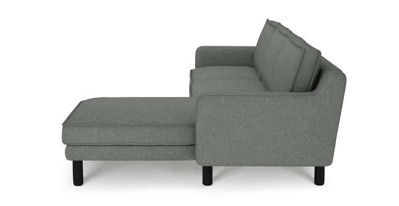 Klem Slim 266 x 171 Sektional Zylindrisch Holzbein - Performance-Stoff