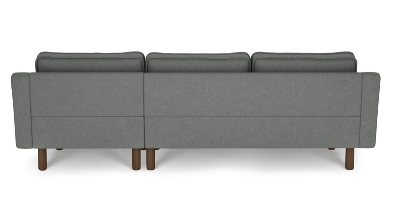 Klem Slim 266 x 171 Sektional Zylindrisch Holzbein - Performance-Stoff