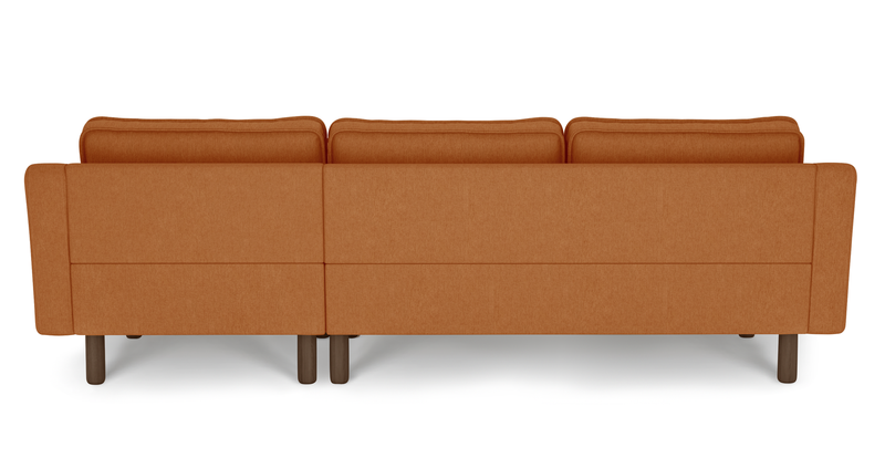 Klem Slim 266 x 171 Sektional Zylindrisch Holzbein - Performance-Stoff