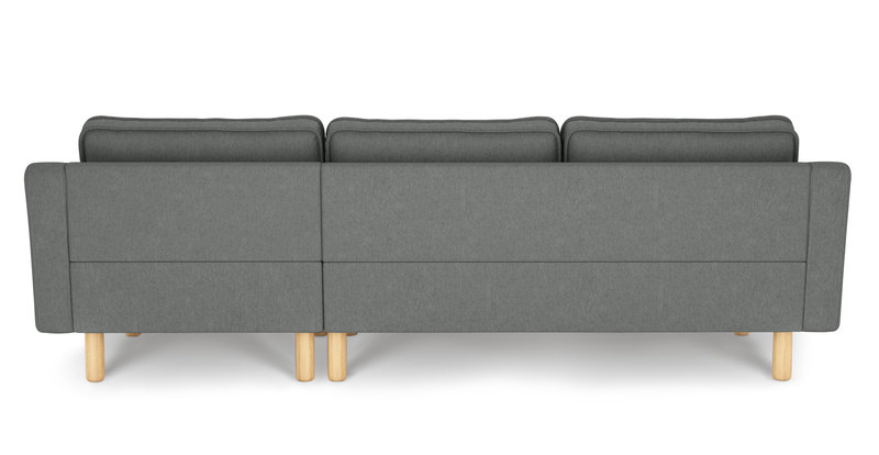 Klem Slim 266 x 171 Sektional Zylindrisch Holzbein - Performance-Stoff