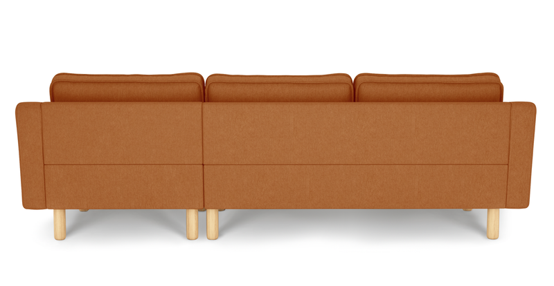 Klem Slim 266 x 171 Sektional Zylindrisch Holzbein - Performance-Stoff