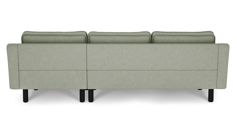 Klem Slim 266 x 171 Sektional Zylindrisch Holzbein - Performance-Stoff