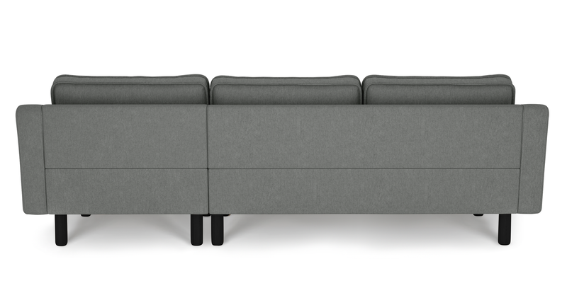 Klem Slim 266 x 171 Sektional Zylindrisch Holzbein - Performance-Stoff