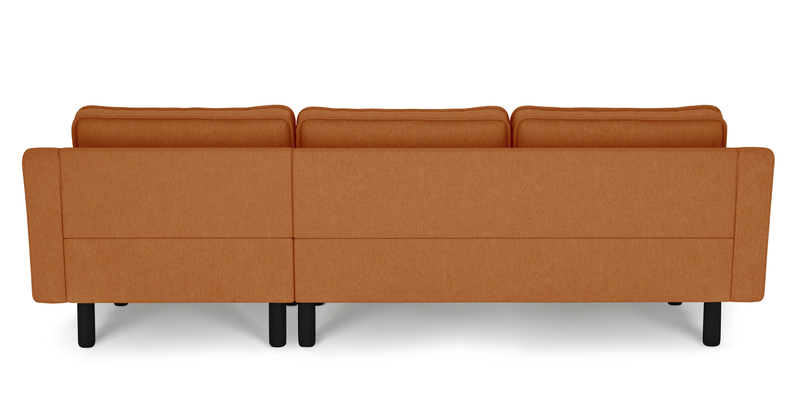 Klem Slim 266 x 171 Sektional Zylindrisch Holzbein - Performance-Stoff