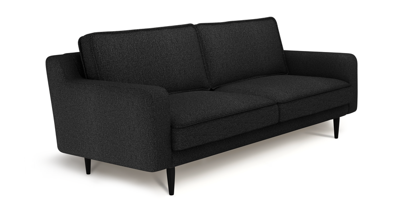 Klem Slim 3-Sitzer Sofa Holzbein - Bouclé
