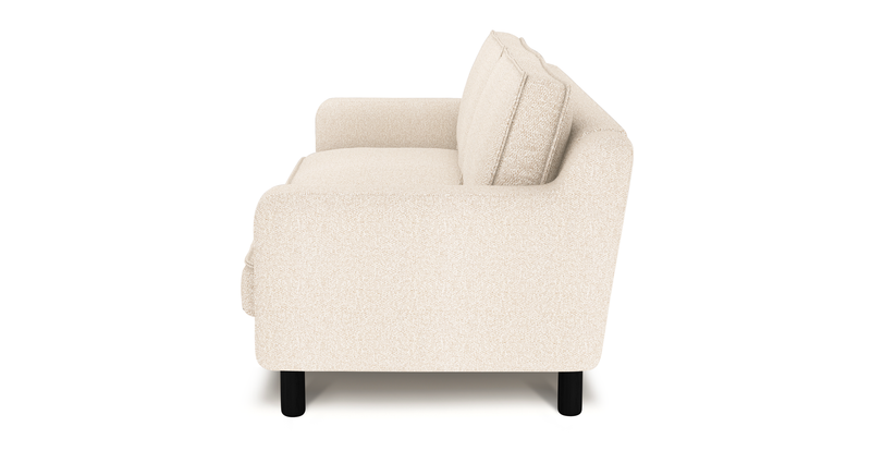 Klem Slim 3-Sitzer Sofa Zylindrisch Holzbein - Bouclé