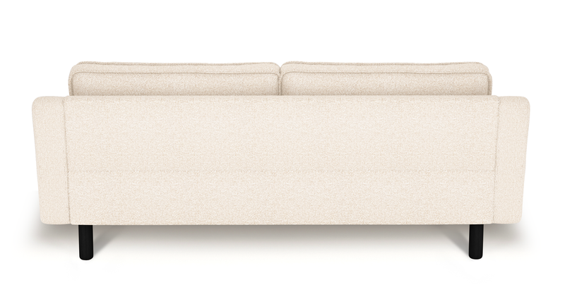 Klem Slim 3-Sitzer Sofa Zylindrisch Holzbein - Bouclé