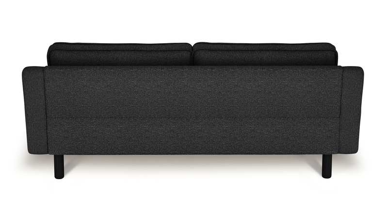 Klem Slim 3-Sitzer Sofa Zylindrisch Holzbein - Bouclé