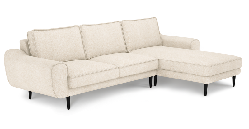 Klem 280 x 171 Sectional wooden leg - Bouclé