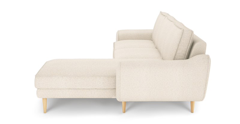 Klem 280 x 171 Sectional wooden leg - Bouclé