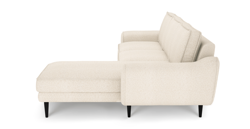 Klem 280 x 171 Sectional wooden leg - Bouclé