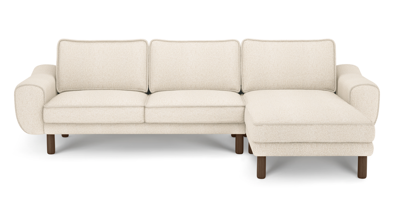 Klem 280 x 171 Sectional Cylindrical Wooden leg - Bouclé