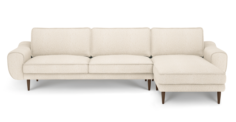 Klem 306 x 171 sectional wooden leg - bouclé