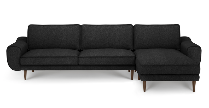 Klem 306 x 171 sectional wooden leg - bouclé