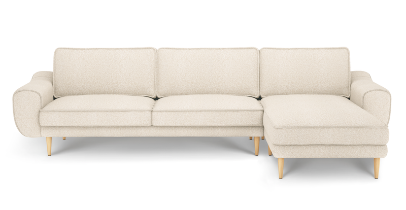 Klem 306 x 171 sectional wooden leg - bouclé